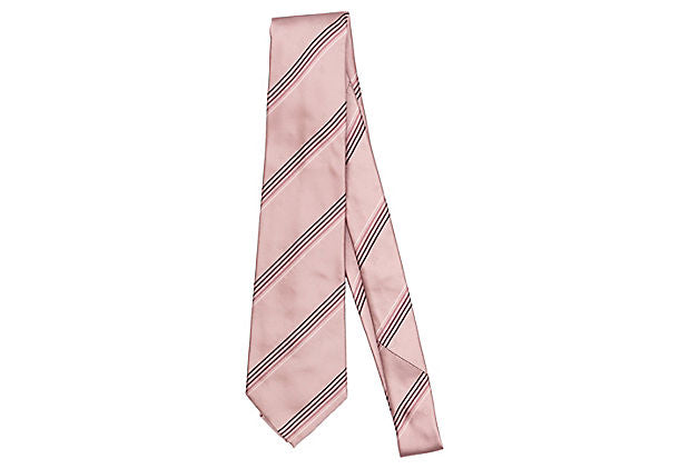 Louis Vuitton Pink Stripe Tie