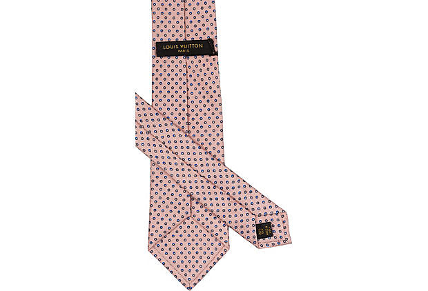 Extreme Louis Vuitton Tie Monogram Stripe Pink Silk 100 mens ties
