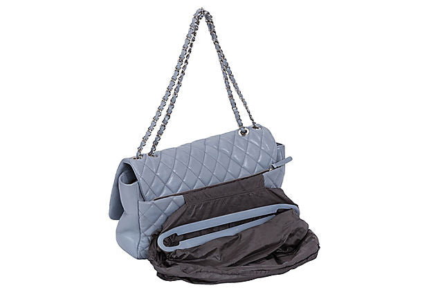 Chanel Maxi Gray Rain Jacket Flap Bag