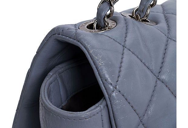 Chanel Maxi Gray Rain Jacket Flap Bag - Vintage Lux
