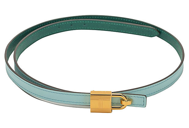 Hermès Green & Blue Atoll Lock Belt
