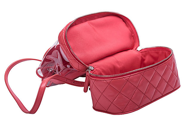 Chanel Vinyl & Pink Leather Backpack