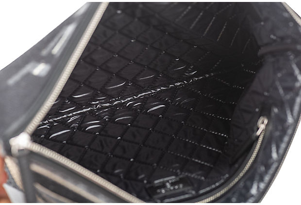Chanel Large Black Striped Clutch