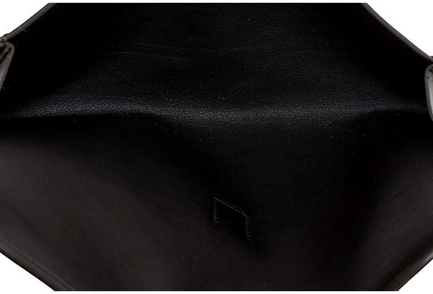 Hermes Jige Elan Clutch Black Epsom Leather