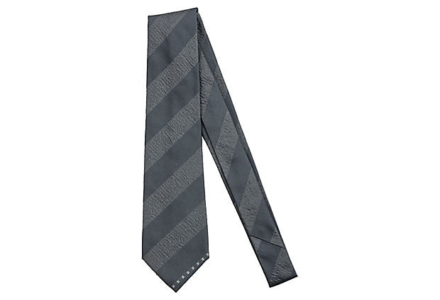 Chanel Striped Silk Tie