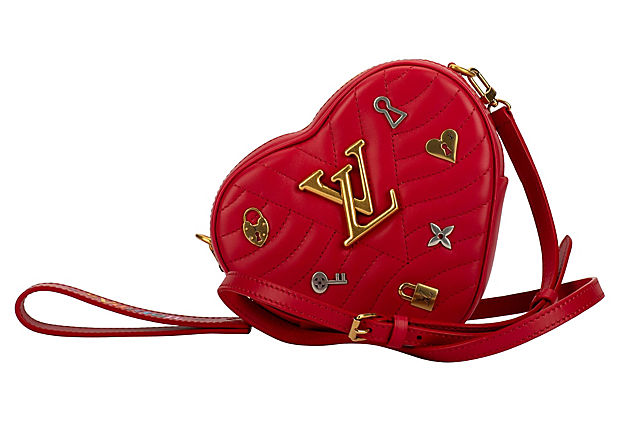 Louis Vuitton Red Heart Charm Handbag