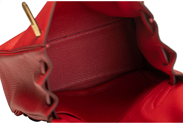 Hermes Hermès Kelly Red Leather Backpack Bag ()