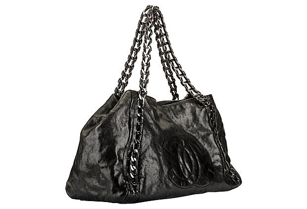chanel black bag large