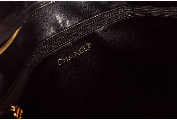 Chanel XL Black Lambskin Shopper