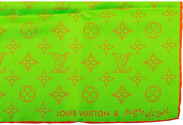 Vuitton LIm.Ed. Fluo Green Silk Scarf - Vintage Lux
