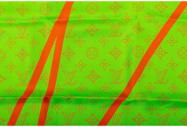 Vuitton LIm.Ed. Fluo Green Silk Scarf