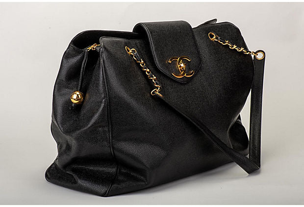 Chanel Black Caviar Supermodel Weekender