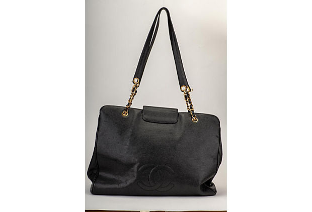 Chanel Black Caviar Supermodel Weekender