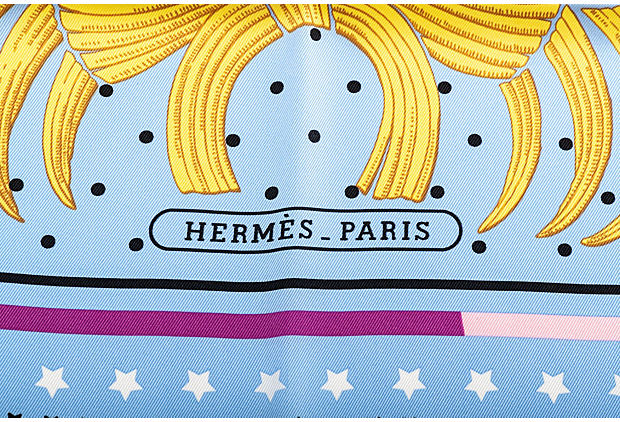 Hermes Imperial Tiger Celeste Silk Scarf