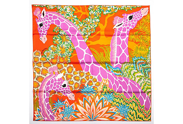 Hermès "Giraffes" Silk Scarf