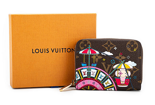 Louis Vuitton Vivienne Christmas Animation Monogram Canvas Zippy Wallet