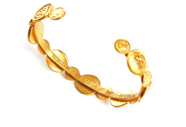 Chanel Gold Small Coins Cuff Bracelet