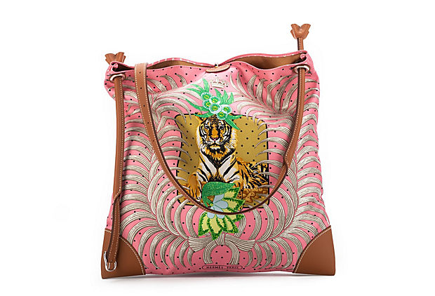Hermes BN Silk Bag Tiger Barenia Leather
