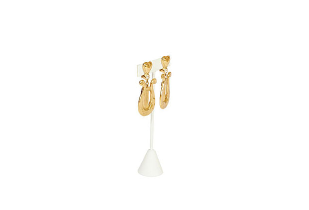 YSL Lira Gold Clip Dangle Earrings
