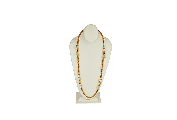 Chanel Gold & Pearls Sautoir Necklace