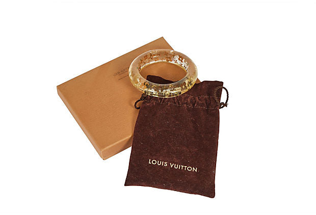 Louis Vuitton Lucite Inlay Logo Bangle