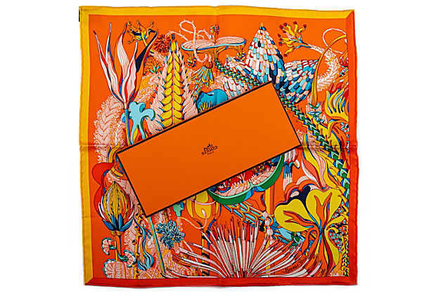 Hermes  Tropical Flowers Orange Gavroche