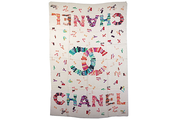 Chanel BN Cashmere Silk Multicolor Shawl