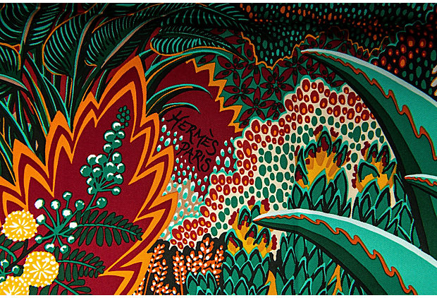 Hermes BNIB Tropical Zebra Silk Scarf