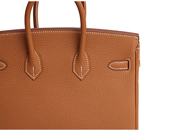 Hermes BNIB Birkin 25 Togo Gold/Palladio