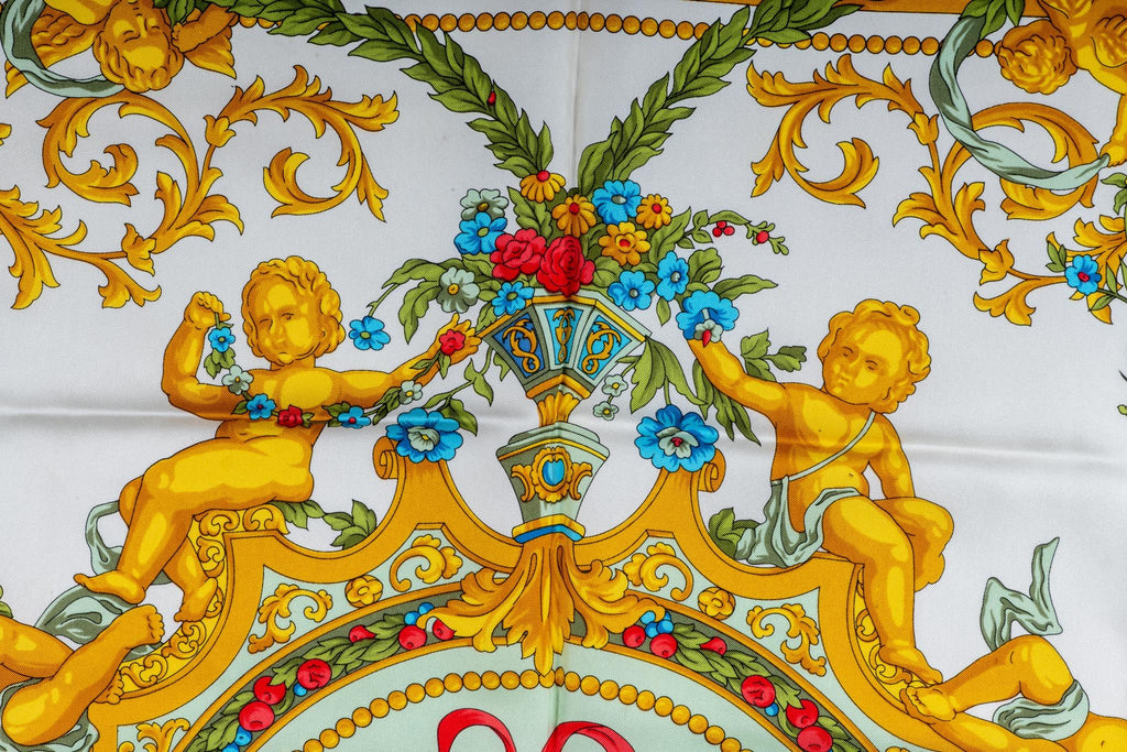 Roberta di Camerino Silk Cherubs Scarf