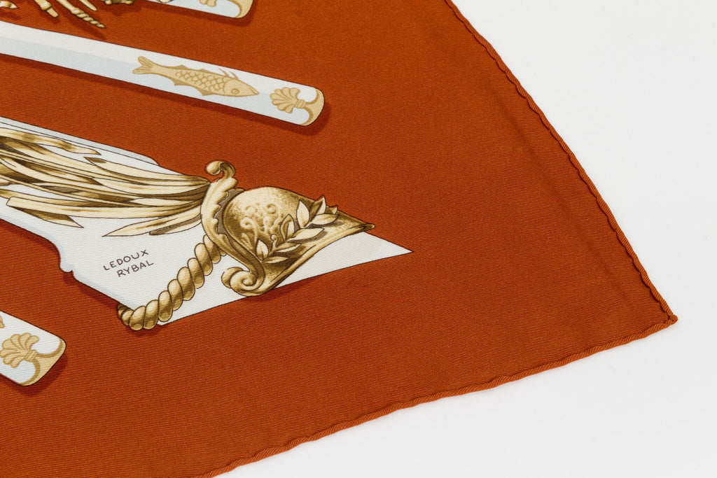 Hermès "La Marine a Rames" Silk Scarf